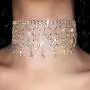 Sethain Boho Rhinestone Choker Necklace Gold Sparkly Pendant Chain Night Club Short Necklaces Jewelry for Women and Girls Sethain Boho Rhinestone Choker Necklace Gold Sparkly Pendant Chain Night Club Short Necklaces Jewelry for Women and Girls