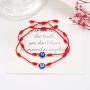 JIAOGE 2Pcs Evil Eye Bracelets Hand-Woven Adjustable Red Rope Cord Thread Braided Anklets Protection Lucky Best Wishes Bracelets for Women Men Girls