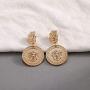 Zinc Alloy Lion Portrait Dangle Earrings Ethnic Grometric Earrings Women Party Jewelry
