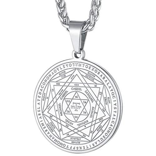 FaithHeart Magen David Star Necklace, Stainless Steel Star of David Jewish Jewelry for Women Men, The Seal of Solomon Talisman Tantrism Hexagram Pendant Necklaces (Send Gift Box)