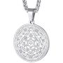 FaithHeart Magen David Star Necklace, Stainless Steel Star of David Jewish Jewelry for Women Men, The Seal of Solomon Talisman Tantrism Hexagram Pendant Necklaces (Send Gift Box)