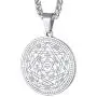 FaithHeart Magen David Star Necklace, Stainless Steel Star of David Jewish Jewelry for Women Men, The Seal of Solomon Talisman Tantrism Hexagram Pendant Necklaces (Send Gift Box)