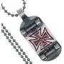 Tribal Jewelry Red German Knight of templar Cross Skateboard Skater X-Game Xtreme sport Surfer fashion Pewter Boys Unisex Mens Pendant Necklace Charm Protection Amulet for boys men silver ball chain