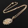AOASK Women Crystal Rhinestone Virgin Mary Pendant Necklace Gold Retro Accessories Party Gifts