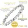 MagnetRX® Women’s Magnetic Therapy Bracelet - Arthritis & Carpal Tunnel Pain Relief Crystal Bracelets for Women - Adjustable Length with Sizing Tool (Silver) MagnetRX® Women’s Magnetic Therapy Bracelet - Arthritis & Carpal Tunnel Pain Relief Crystal Bracelets for Women - Adjustable Length with Sizing Tool (Silver)