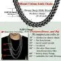 ROWIN&CO Mens Chain Black Heavy Big 316L Stainless Steel Miami Cuban Link Necklace Hip hop Jewelry Choker Chain, 15mm Width/ 18 20 22 24 26 30 35 inch Lengths, (with Gift Box) ROWIN&CO Mens Chain Black Heavy Big 316L Stainless Steel Miami Cuban Link Necklace Hip hop Jewelry Choker Chain, 15mm Width/ 18 20 22 24 26 30 35 inch Lengths, (with Gift Box)