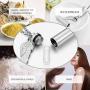 XIUDA Cremation Jewelry Urn Necklace for Ashes with Angel Wing Charm & Cylinder Eternity Stainless Steel