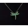 DMOMSA gem Green Exquisite Dragonfly Pendant Necklace Jewelry Gift Suitable for Birthday Party Anniversary Valentines Day DMOMSA gem Green Exquisite Dragonfly Pendant Necklace Jewelry Gift Suitable for Birthday Party Anniversary Valentines Day