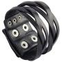 Jeilwiy Punk Leather Wristbands for Men Bracelets Handmade Wide Cuff Bangle Braided Jewelry Black Brown Adjustable - Teen Girls Boys Punk Fathers Gifts