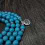 Self-Discovery 108 Natural Beads Mala Yoga Jewelry Meditation Beads Bracelet Necklace with OHM Charm