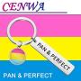 CENWA Pansexual Pride Gift Pensexual Flag Charm Keychain Gift Pan & Perfect Keychain Pansexual Jewelry Gift