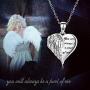 YFN Heart Locket Necklace Sterling Silver Guardian Angel Wings/Hummingbird Sunflower/Owl Locket Necklace That Holds Pictures for Women Jewelry