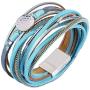 GelConnie Women Leather Wrap Bracelet Multilayer Braided Bracelet Boho Cuff Bracelet Bohemian Jewelry for Wife，Sister, Daughter