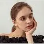 Spiritlele 24 Pairs Assorted Hoop Earrings Crystal Pearl Stud Earrings Set Huggie Earrings for Women Girls