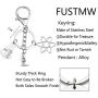 FUSTMW Science Symbol Keychain Atom Microscope Key Chain Biology Chemistry Teacher Gift Keyring Science Lovers Gift