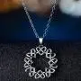 Jude Jewelers White Gold Plated Knotted Braid Heart Round Shape Pendent Statement Necklace Jude Jewelers White Gold Plated Knotted Braid Heart Round Shape Pendent Statement Necklace