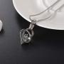 zeqingjw Infinity Heart Cremation Jewelry for Ashes Pendants Stainless Steel Inlay Crystal Memorial Urn Necklace Keepsake Jewelry