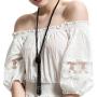 The 1920s Charleston Collection Vintage Style Charcoal Black Multitier Beaded Necklace for Women (21.6'')