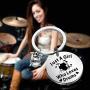 PENQI Drummer Keychain Drummer Gift Percussion Jewelry Just A Girl Who Loves Drums Key Ring Drum Band Jewelry Drum Player Gift for Drum Lover Musician