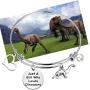FAADBUK Funny Dinosaurs Bracelet Animal Lover Gift Just A Girl Who Loves Dinosaurs Jewelry Bracelet Dinosaurs Lover Gift Dinosaurs Jewelry