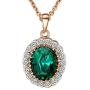 Yoursfs Necklaces and Clip On Earrings for Women 18K Gold Plated Oval Halo Austrain Crystal Pendant Non-Pierced Clip Earrings Prom Jewelry Set
