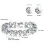 Herinos Women Platinum Plated Cubic Zirconia Tennis Bracelets Wedding Bridal Crystal Bangle Herinos Women Platinum Plated Cubic Zirconia Tennis Bracelets Wedding Bridal Crystal Bangle