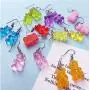 Tiande Creative Food Fruit Acrylic Big Drop Dangle Stud Earrings for Women Girls Tiande Creative Food Fruit Acrylic Big Drop Dangle Stud Earrings for Women Girls