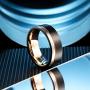 MISTERINGS Basic 8mm Tungsten Carbide Wedding Rings for Men Black Matte Finish Beveled Edge Comfort Fit Band