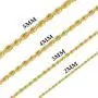 SANNYRA 2MM 3MM 4MM 5MM Gold Plated Twist Chain Necklace Stainless Steel Necklace 16-38 Inches Women Mens Jewellery SANNYRA 2MM 3MM 4MM 5MM Gold Plated Twist Chain Necklace Stainless Steel Necklace 16-38 Inches Women Mens Jewellery