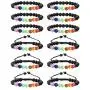 Jstyle 12Pcs Lava Bead Bracelet for Women Men Essential Oil Beads Chakra Yoga Bracelets Set Jstyle 12Pcs Lava Bead Bracelet for Women Men Essential Oil Beads Chakra Yoga Bracelets Set
