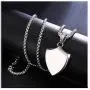 Xusamss Punk Rock Titanium Steel Shield Pendant Necklace,24inches Link Chain Xusamss Punk Rock Titanium Steel Shield Pendant Necklace,24inches Link Chain