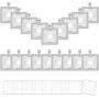 36 Pieces Pendant Trays Set, Including 18 Pieces Rhinestone Bezel Pendant Trays Square Shape Pendants with 18 Pieces Glass Square Cabochons for DIY Jewelry Pendant, Silver