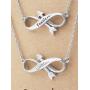 Quan Jewelry Infinity Arrow with Word Pendant Necklace Set for 2, Perfect Jewelry Necklace Gifts for Sisters, Bestfriends and BFFs, Motivational Charm with Inspirational Quote on Gift Card
