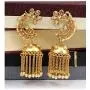 SANARA Indian Bollywood Ethnic Gold Tone Party wear Polki Jhumka/Jhumki Earrings Ethnic Crystal Stone Jewelry