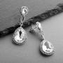 Mariell Clear Crystal Wedding Dangle Earrings for Women, Bridal and Prom Jewelry, Infinity Symbol 8 Shape