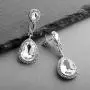 Mariell Clear Crystal Wedding Dangle Earrings for Women, Bridal and Prom Jewelry, Infinity Symbol 8 Shape