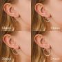Silver Hoop Earrings for Women, 4 Pairs Small Silver Huggie Earrings Hoop Set | Mini Cartilage Hypoallergenic Tragus Helix Jewelry for Girls Men Teenagers (12mm/15mm/20mm/24mm)