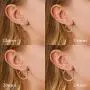 Silver Hoop Earrings for Women, 4 Pairs Small Silver Huggie Earrings Hoop Set | Mini Cartilage Hypoallergenic Tragus Helix Jewelry for Girls Men Teenagers (12mm/15mm/20mm/24mm)