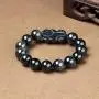 AMTOOCH Feng Shui Bracelet Black Obsidian 14mm Rainbow Eye Stone Bead Hand Carved pixiu/Pi Yao Attract Good Luck and Wealth Money for Mens and Womens