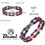 BEMI Cool Style Gothic 10MM Wide Bike Motorcycle Chain Polished Stainless Steel Link Bracelet for Men