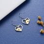 Sunflower Sunshine Silver Drop Earrings - 925 Sterling Silver Heart You are My Sunshine Daisy Blessing Sun Flower Dangle Earrings Jewelry Gifts for Women Girl Friend Wife Daughter