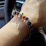 KAMRESH Black Matte Beads Bracelets 8mm Onyx Stone Bracelets Sets Charm King Crown for Women Men Jewelry