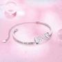 925 Sterling Silver Love Heart Infinity Bracelet Jewelry for Women Teen Girls