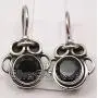 SilverStarJewel 925 Solid Silver 7 x 7 mm Black Onyx Ancient Style Earrings 0.9'' SilverStarJewel 925 Solid Silver 7 x 7 mm Black Onyx Ancient Style Earrings 0.9''