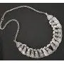 Sansar India Oxidized Silver Plated Peacock Choker Indian Necklace Jewelry for Girls and Women Sansar India Oxidized Silver Plated Peacock Choker Indian Necklace Jewelry for Girls and Women