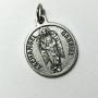 Archangel Gabriel Protect Protection Medal Pendant Charm with Prayer Made in Italy Silver Tone Catholic 3/4''