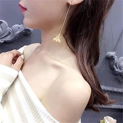 MANZHEN Cute Insect Bee Threader Drop Earrings Tiny Bumble Bee Earrings for Women Girls