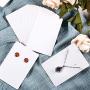 300 Pieces Necklace Earring Display Cards with 300 Pieces Self-Sealing Bags for Stud Earrings Dangle Earrings Pendant Earrings Necklace Chain (White, Black, Kraft)