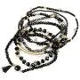 RIAH FASHION Bohemian Beaded Multi Layer Versatile Statement Bracelets - Stackable Stretch Strand Cuff Bangles Sparkly Crystal, Natural Stone, Wood Bead RIAH FASHION Bohemian Beaded Multi Layer Versatile Statement Bracelets - Stackable Stretch Strand Cuff Bangles Sparkly Crystal, Natural Stone, Wood Bead