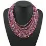 Bocar Multi Layer Chunky Bib Statement Seed Beads Cluster Collar Necklace for Women Gift (NK-10351) Bocar Multi Layer Chunky Bib Statement Seed Beads Cluster Collar Necklace for Women Gift (NK-10351)